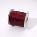 Cordón encerado coreano rojo oscuro en carrete para joyería DIY y tejido manual - aprox. 1.0mm (aprox. 10m/paquete) / Burdeos