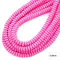 Perle Heishi rosa 7x4mm in argilla polimerica per bracciali fai-da-te e bigiotteria - Rosa
