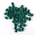 Dunkelgrüner Wassertropfen Glasanhänger mit Loch für handgefertigten DIY Schmuck - Wassertropfen-Stil / 9x6mm (5er-Set) / Dunkelgrün