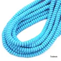 Perline Heishi 7x4mm blu cielo in argilla per creazione di gioielli fai-da-te - Azzurro