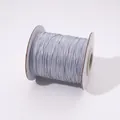 Carrete de cordón encerado gris claro de 0,5-2,5 mm para joyas y pulseras de bricolaje - aprox. 1.0mm (aprox. 10m/paquete) / Gris claro