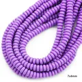 Perline a disco viola 7x4mm in pasta polimerica per creazione braccialetti fai da te - Viola