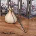 Klassischer 180mm dunkler Ebenholz-Haarstab für traditionellen DIY-Haarschmuck - 18cmx0.6cm Ohne Loch / Dunkelbraun