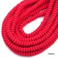Perline a disco in argilla rossa 7x4mm per creazione di gioielli fatti a mano - Rosso