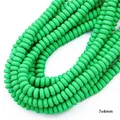 Perline a disco in argilla polimerica verde lime 7x4mm per creazione gioielli - Verde