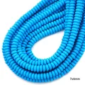 Perle Heishi blu vivace 7x4mm in argilla polimerica per creazione gioielli fai da te - Celeste