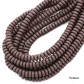 Perline piatte in argilla polimerica marrone caffè 7x4mm per gioielli fai da te - Caffè Scuro