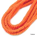 Perline distanziatrici in argilla polimerica arancione 7x4mm per gioielli fai da te - Arancione