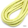 Perline a rondella in argilla polimerica giallo crema 7x4mm per gioielli fai da te - Giallo chiaro