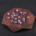 Ιριδίζουσες βαθύ μωβ κρυστάλλινες χάντρες σε ξύλινη βάση για DIY κατασκευή κοσμημάτων - 10 τεμάχια/συσκευασία (9x8mm) / Μωβ κρύσταλλο