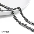 Irregular gunmetal hematite beads in 5-10mm size for handmade DIY jewelry making - 5-10mm (38cm/Approx 90 Pcs) / Gunmetal
