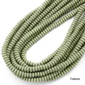 Perline Heishi 7x4mm verde Morandi in argilla per creazione di gioielli e braccialetti - Verde Grigastro