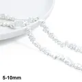 Irregular matte silver hematite stone beads for DIY jewelry making size 5-10mm - 5-10mm (38cm/Approx 90 Pcs) / Matte Silver