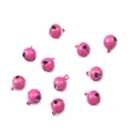 14 mm pflaumenrote Metallglocken für Haustieranhänger und DIY-Bastelzubehör - Durchmesser ca. 14mm Höhe ca. 17mm Öffnung ca. 2mm 10 Stk./Packung / Fuchsia