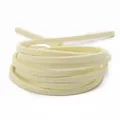 Cordino in finta pelle scamosciata beige 3mm per gioielli fai-da-te e collane - 4m Confezione (Larghezza 2,5-2,6mm) / Beige