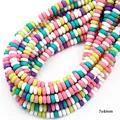 Perline piatte in pasta polimerica colori macaron 7x4mm per creazione gioielli fai da te - Colori Chiari Misti