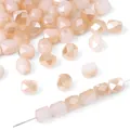 Nude roze gefacetteerde 5x6mm glazen kralen voor DIY handgemaakte sieraden en kettingen - 5x6mm (20 Stuks/Verpakking) / Witte Jade Champagne