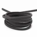 Cordino in finta pelle scamosciata nera da 3mm per collane DIY e bracciali intrecciati - 4m Confezione (Larghezza 2,5-2,6mm) / Grigio scuro