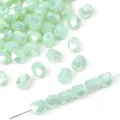 Gefacetteerde muntgroene 5x6mm glazen kralen met AB-coating voor DIY-sieraden maken - 5x6mm (20 Stuks/Verpakking) / Lichtgroen AB