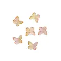 DIY butterfly glass beads with yellow and pink gradient for handmade jewelry making - 11×9.5mm (10 Pieces/Pack) / Gradient Yellow Pink