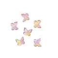 Handmade gradient purple and yellow butterfly beads for DIY jewelry making set of 6 - 11×9.5mm (10 Pieces/Pack) / Gradient Yellow Purple