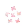Pink purple gradient butterfly glass beads with gold foil for DIY jewelry making - 11×9.5mm (10 Pieces/Pack) / Gradient Pink Gold Foil