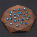 Faceted royal blue teardrop glass beads with iridescent AB coating for jewelry DIY - 10 Pieces/Pack (9x8mm) / Lake Blue
