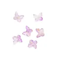 Translucent lavender butterfly beads with gold foil inclusions for DIY jewelry making - 11×9.5mm (10 Pieces/Pack) / Purple Gold Foil