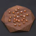 Faceted amber crystal glass teardrop beads for DIY jewelry and pendant making - 10 Pieces/Pack (9x8mm) / Orange Red