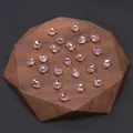 Faceted iridescent light pink teardrop glass beads for DIY jewelry making - 10 Pieces/Pack (9x8mm) / Deep Pink