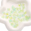Green and yellow gradient butterfly beads for DIY jewelry and hair accessories - 11×9.5mm (10 Pieces/Pack) / Yellow-Green