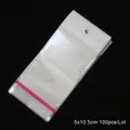 Sacchetti di plastica adesivi trasparenti 5x10.5cm con foro per confezioni di gioielli - 5x10.5cm (100 Pezzi/Confezione)