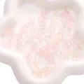 Pink iridescent butterfly beads in a ceramic tray for DIY hair jewelry making - 11×9.5mm (10 Pieces/Pack) / Lotus Pink Pearly