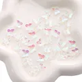 Iridescent aurora butterfly charms with gradient purple blue finish for DIY jewelry - 11×9.5mm (10 Pieces/Pack) / Moonlight White AB