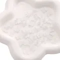 Semi-transparent milky white butterfly charm with silver glitter for DIY jewelry making - 11×9.5mm (10 Pieces/Pack) / Pearl White Silver Glitter