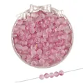 Perles de verre dépoli rose dégradé avec accents dorés pour bracelets faits main - Violet Rose