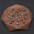 Multifaceted teardrop crystal beads with AB coating in metallic purple and gold tones - 10 Pieces/Pack (9x8mm) / Brown