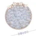 Perles en verre dépoli bleu clair avec feuilles d'or pour création bijoux DIY - Rose bonbon