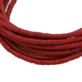 Perles Heishi plates rouges en argile polymère empilées pour création de bijoux DIY - Diamètre 4mm - Rouge Jujube