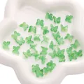 Light green glass butterfly beads with gold glitter for handmade hair accessories - 11×9.5mm (10 Pieces/Pack) / Green Gold