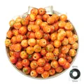 Orange marble acrylic 12mm loose beads with 6mm large hole for DIY jewelry making - Round (12mm) / Orange