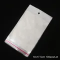 Sacchetti adesivi OPP trasparenti con foro, misura 10x17,5cm, set da 100 pezzi - 10x17.5cm (100 Pezzi/Confezione)