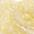 DIY yellow cracked glass beads with internal ice texture and smooth polished finish - Yellow