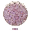 Frosted gradient purple and pink glass beads with gold foil for DIY jewelry making - 8mm (50pcs/Pack) / Gradient Lilac
