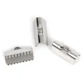 Silver lobster clasp cord end crimps for DIY necklace and bracelet jewelry making - 13mm Crimp End (Smooth) (10 Pieces/Pack)