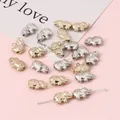 Golden and silver elephant shaped beads for DIY jewelry making with floral texture - Elephant / 30 Pieces/Pack (12x8mm) / Silver