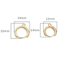 14K vergoldete Ohrring-Creolen mit Zirkonia-Steinen in den Größen 14mm und 12mm - Ca. 12x14mm / 14K Vergoldet