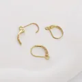 Dormeuses plaquées or 14K pour la fabrication de bijoux DIY et accessoires faits main - Style Moyen / Or