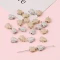 Golden and silver sea turtle CCB beads for DIY jewelry making and handmade crafts - Turtle