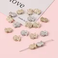 Golden and silver owl shaped CCB beads with detailed feather texture for DIY jewelry - Owl